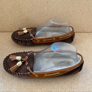 Lucky Brand women’s leather upper slippers with fury lining size 8